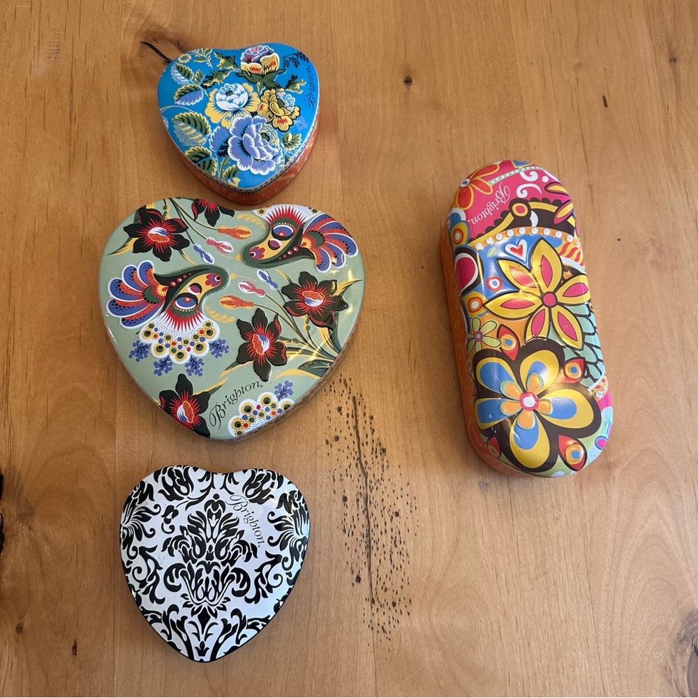 Brighton Paisley Cheerful Floral Colorful Multi-purpose Tins